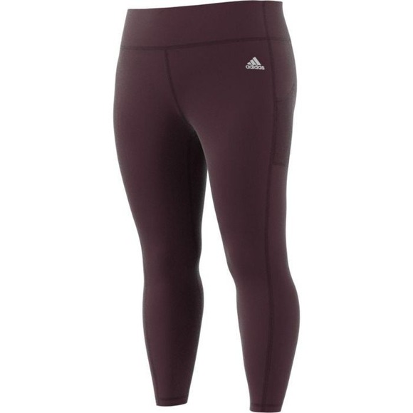Adidas Womens Plus NWT 3X 7/8 Length Athletic Training Tights in Shadow Maroon - Picture 1 of 6